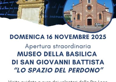 Locandina visita museo basilica novembre 2025, Pro Loco Melegnano